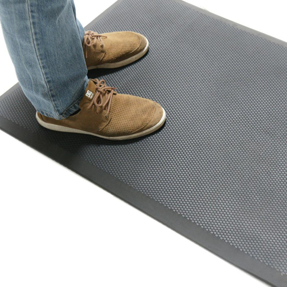 Rubber-Cal Soft Cloud Anti-Fatigue Matting 3/4" Thick, 3'x5' Black