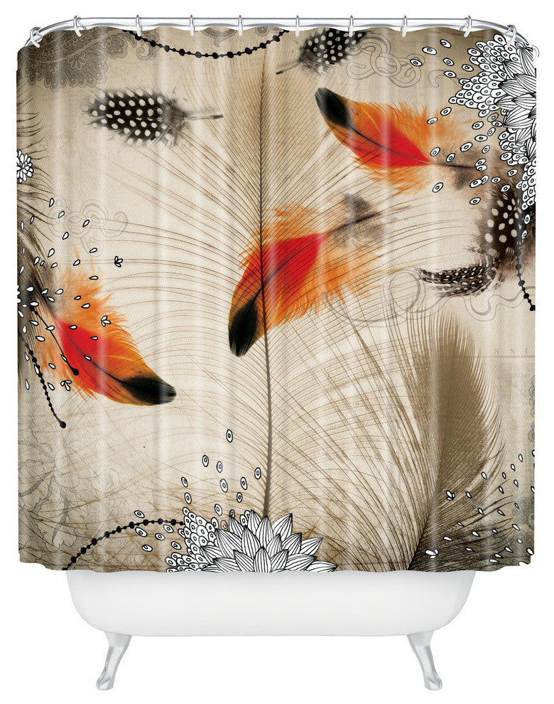 Iveta Abolina Feather Dance Shower Curtain