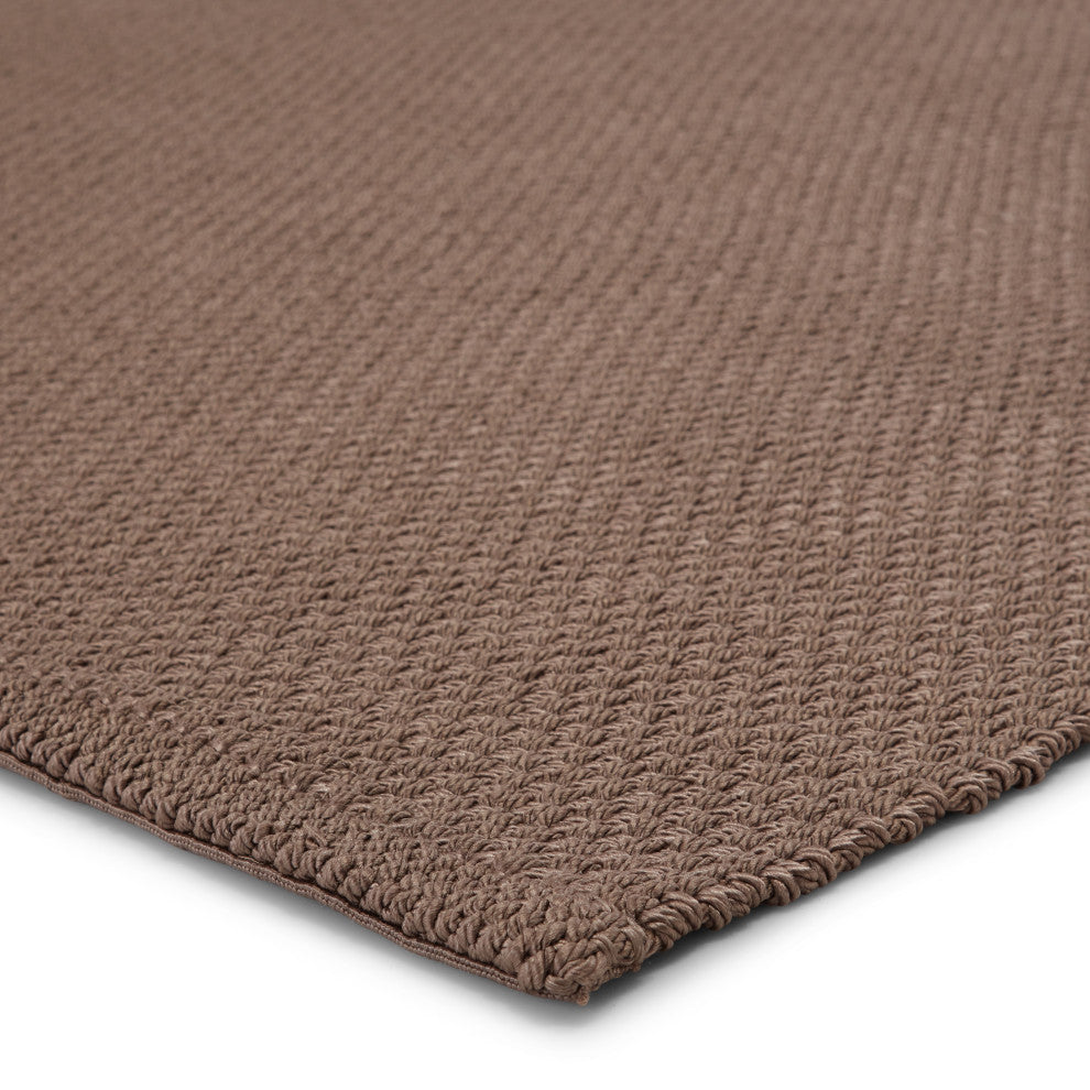 Jaipur Living Kawela Indoor/ Outdoor Solid Area Rug, Brown, 10'x14'