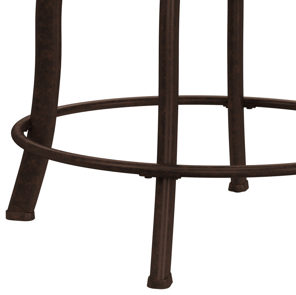 Hillsdale Bridgetown Tilt Base Metal Swivel Stool, Aged Bronze, Counter Height