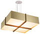 Veram Pendant Integrated LED, Walnut, Brushed Brass, 24, 3500k