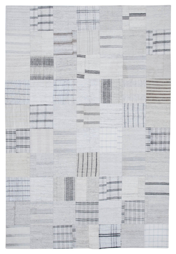 Rug N Carpet - Handmade Oriental 6' 8'' x 9' 10'' Tribal Patchwork Kilim Rug
