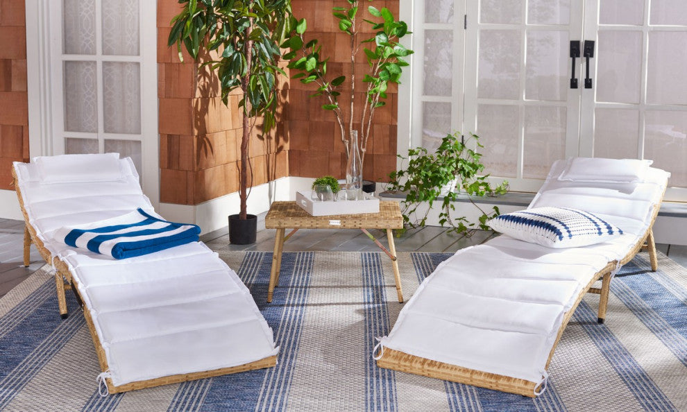 Safavieh Carew 3Pc Sun Lounger Set, Natural