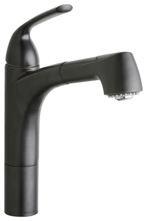Elkay 11" Single Handle Deck Mount Pullout Spray Kitchen Faucet, LKGT1041CR
