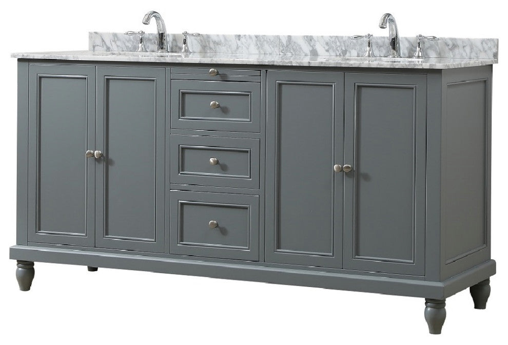 70" Classic Bath Vanity, Gray