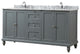 70" Classic Bath Vanity, Gray