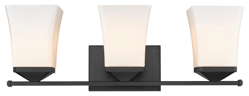 Zlite 1939-3V-MB 3-Light Vanity, Etched Opal