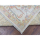 Ivory Afghan Oushak Branch Flower Design Soft Wool Hand Knotted Rug, 8'1"x10'2"
