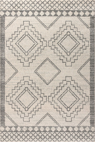 Amir Moroccan Beni Souk Rug, Cream/Gray, 5 X 8