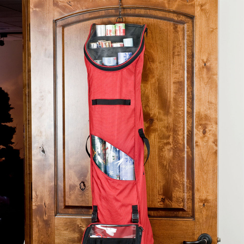 Over The Door Hanging Wrapping Paper Storage Container