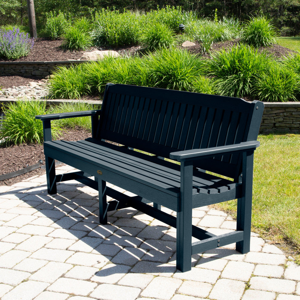 The Sequoia Professional Commercial Grade Exeter 6' Garden Bench, Federal Blue