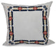 Jodhpur Border , Geometric Print Pillow, Navy Blue, 20"x20"