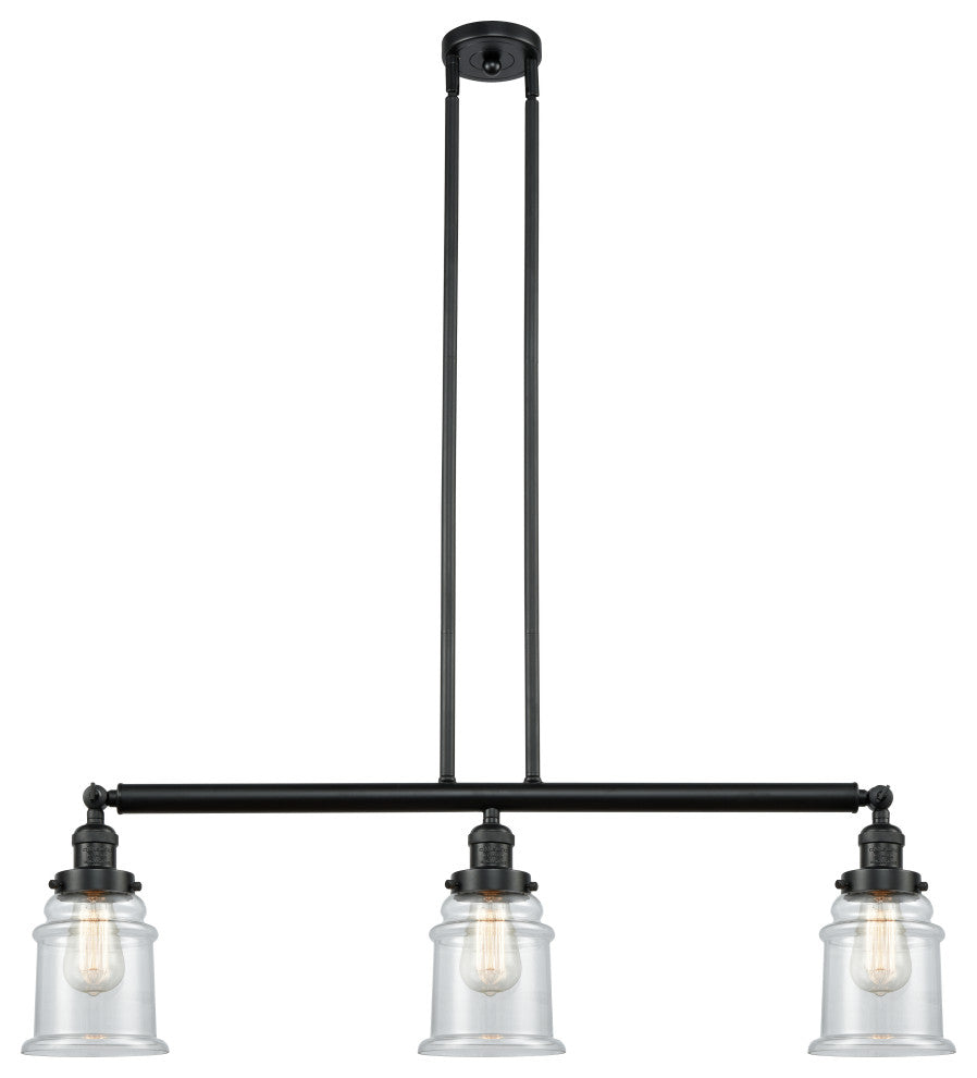 Innovations Lighting 213-Bk-S-G182-Led 3 Light Dimmable Led Island Light