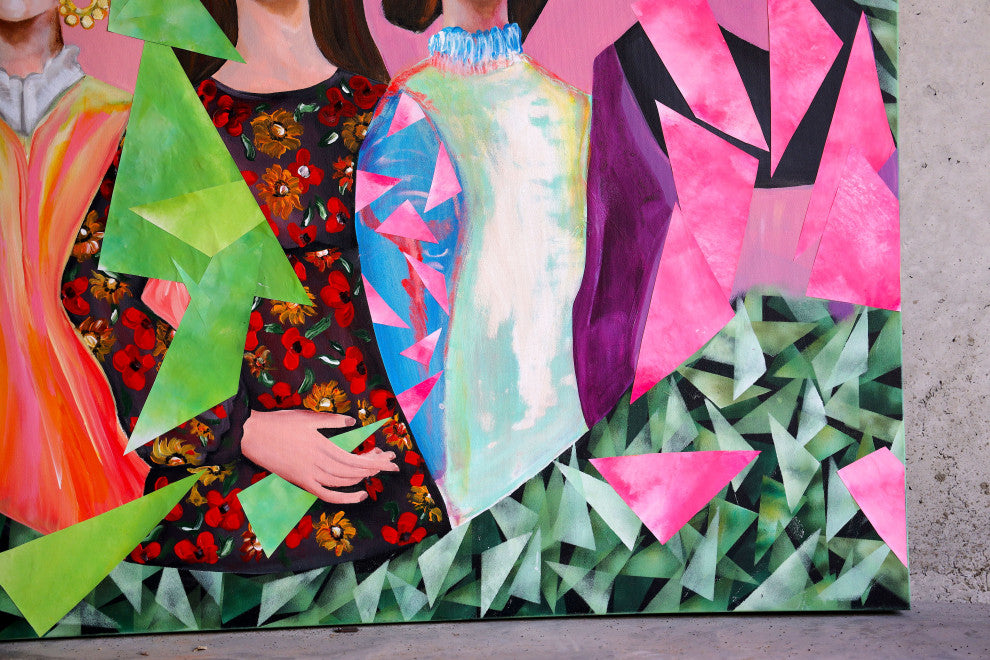 women figurative art, female portrait painting, surrealism, illustration artwork