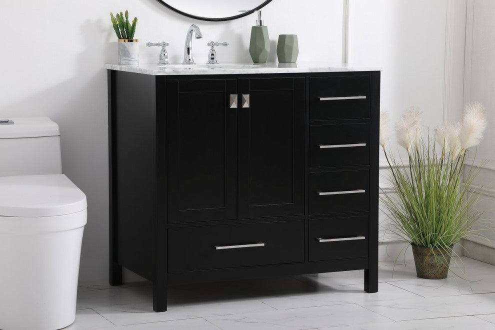 Elegant VF18936BK 36"Single Bathroom Vanity, Black