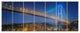 Bosphorus Bridge at Night Istanbul, Landscape Canvas Print, 83"x32", 7 Panels
