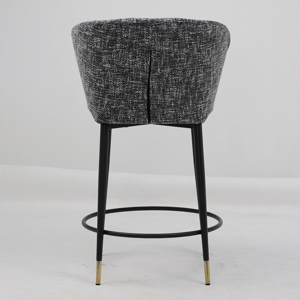 Elite Living Camilla Wingback Modern 25.5" Counter Stool, Gray