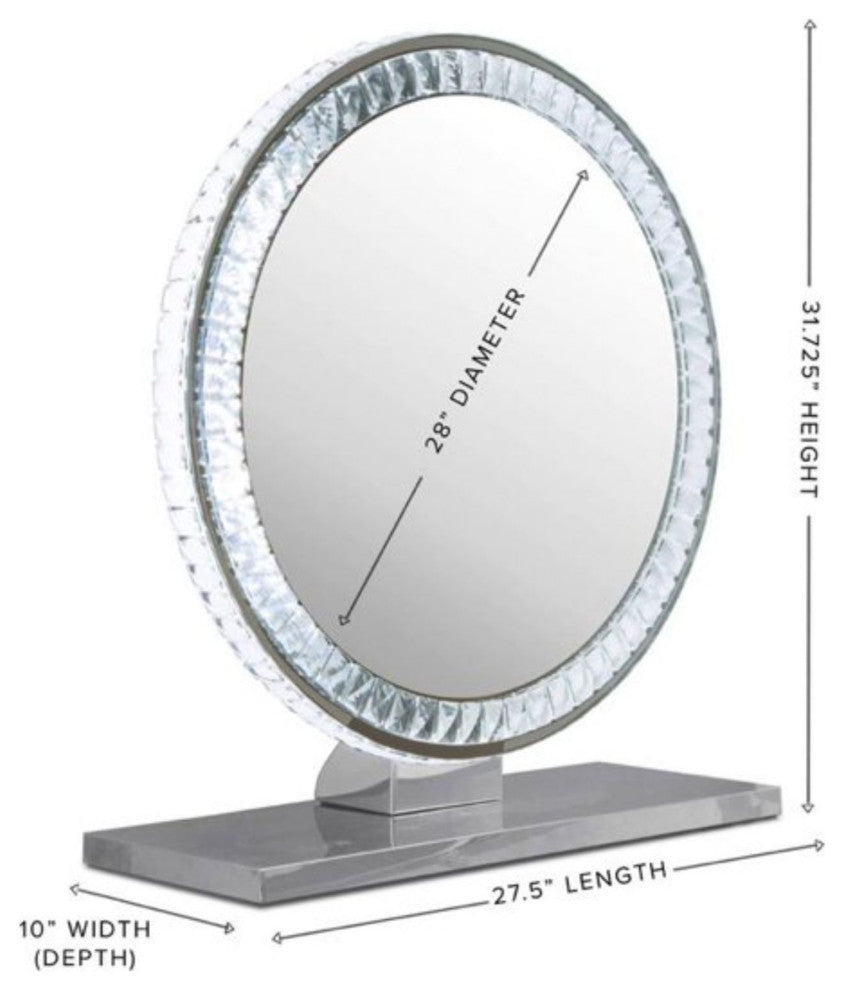 Diamond Collection Brilliant Premium Illuminated Vanity Mirror, Wall Mount
