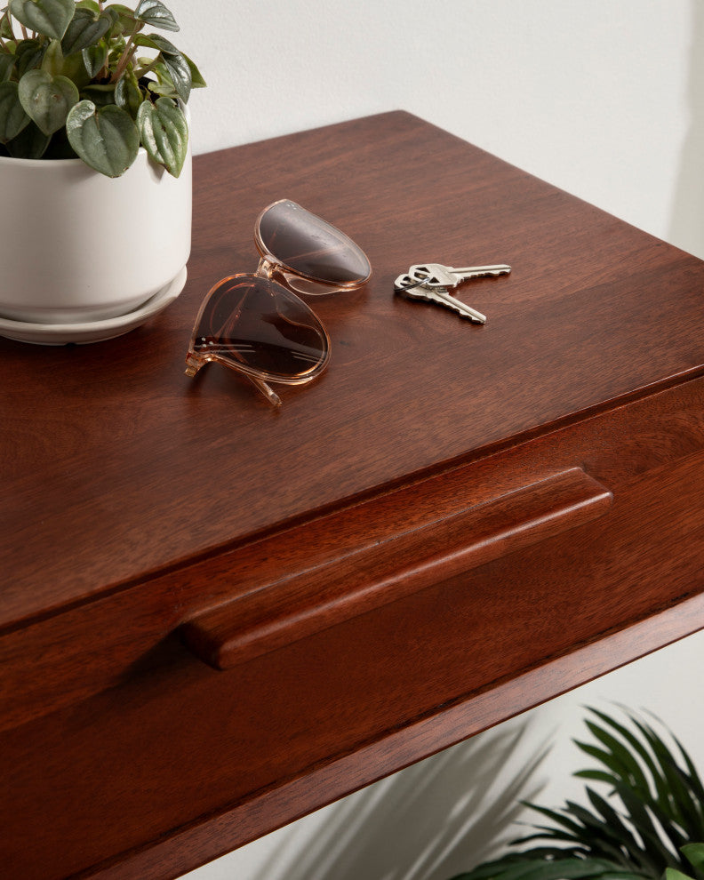 McCutcheon Wood Storage Shelf, Walnut Brown 18x12x6