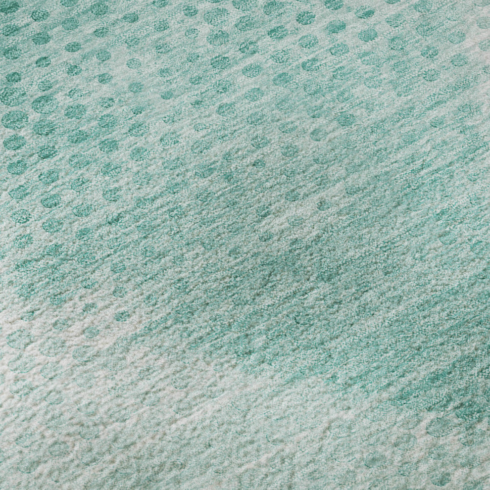Premium Machine Washable Mayfield AMF539 Teal 9' x 12' Rug