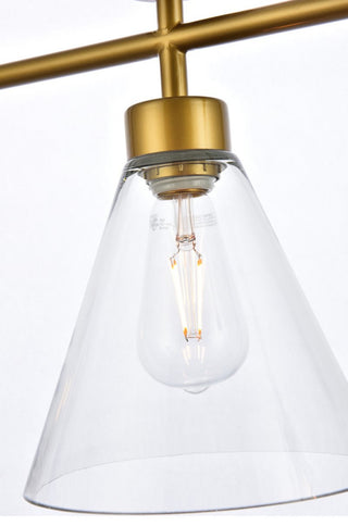 Mira 3-Light Brass Pendant