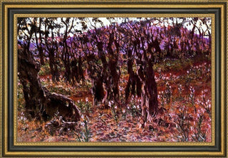 Antonio Munoz Degrain El Valle De Josafat Framed Premium Canvas Print, 18"x27"