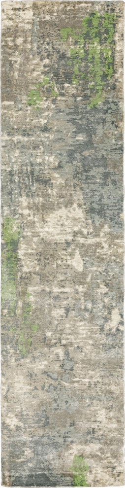 Oriental Weavers Formations Blue/ Green Abstract Indoor Area Rug 6'X9'