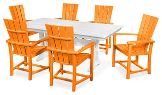 POLYWOOD Quattro 7-Piece Farmhouse Dining Set