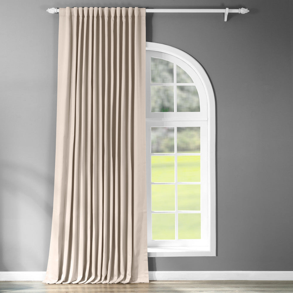 Eggnog Doublewide Room Darkening Curtain Single Panel, 100"x96"