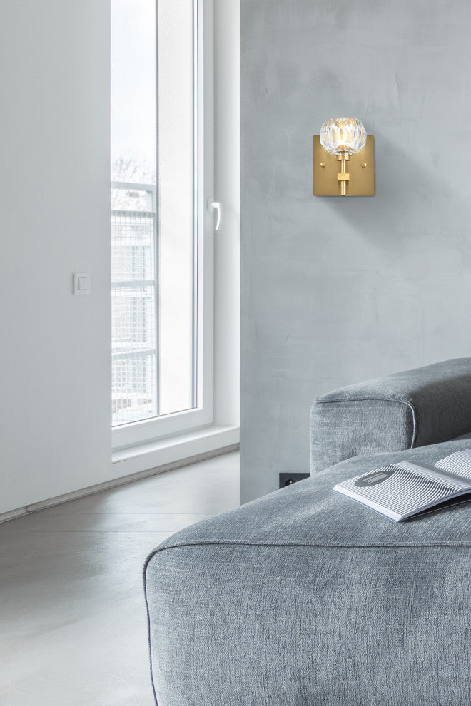 1 Light Wall Sconce, Gold