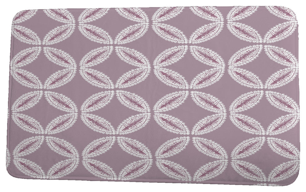 Intercoastal Waterway Tidepool Geometric Print Bath Mat, Lavender, 21"x34"