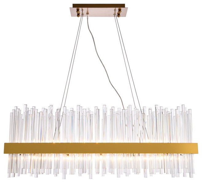 Dylan 20-Light Gold Chandelier Clear Royal Cut Crystal