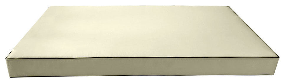 Style5 Twin-XL Contrast Pipe Trim Bolster Pillow Outdoor Slip Cover ONLY AD005