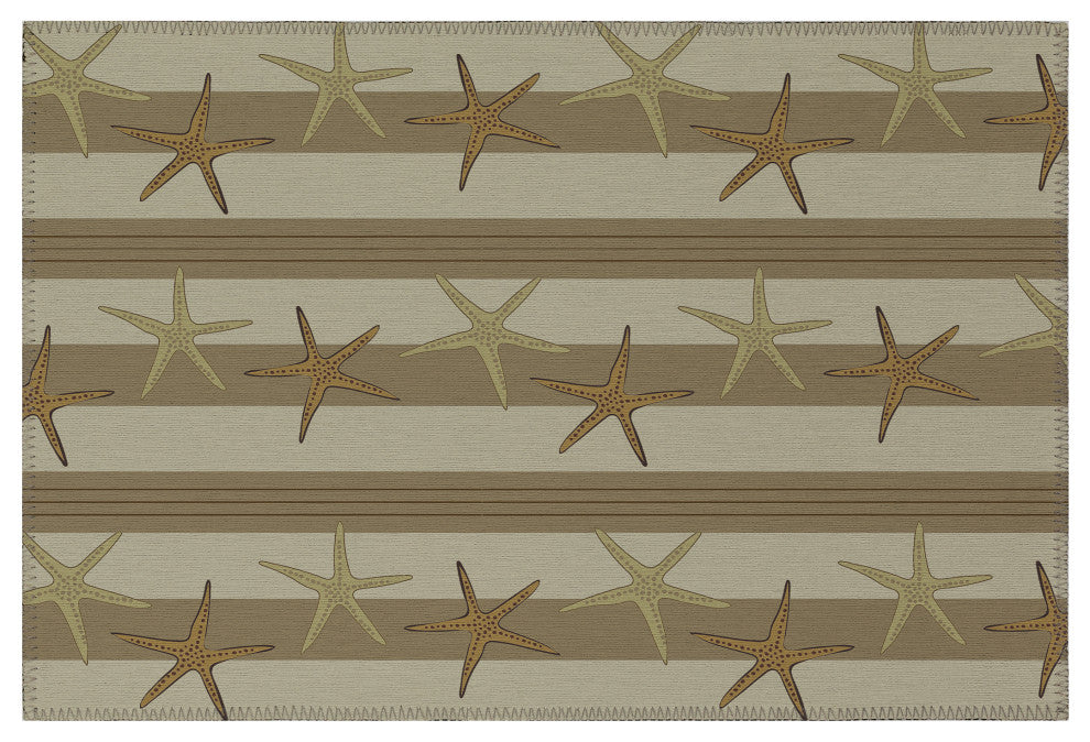 Indoor/Outdoor Seabreeze SZ12 Beige Machine Washable 1'8" x 2'6" Rug