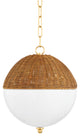 Summer 1-Light Small Pendant Aged Brass