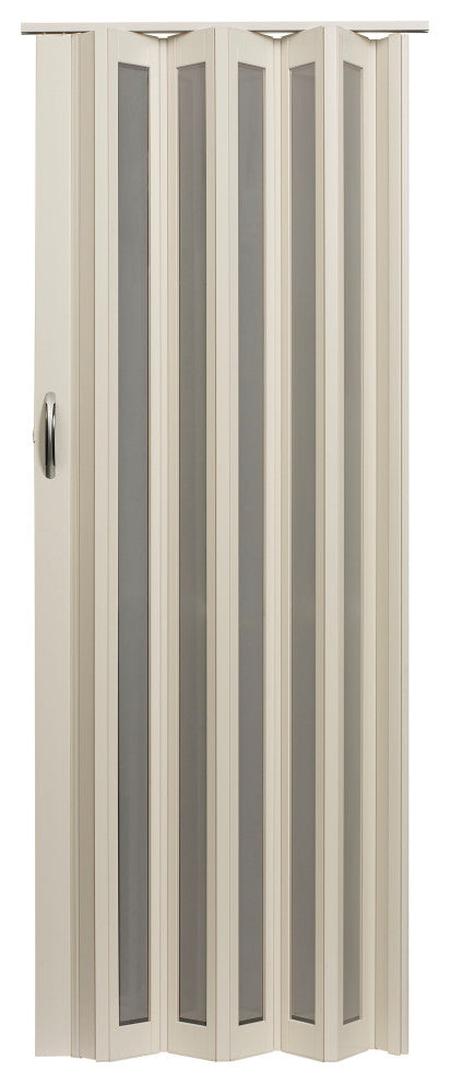 Homestyle Metro 36" x 80" Aluminum Frosted Square Folding Door, White Frosted