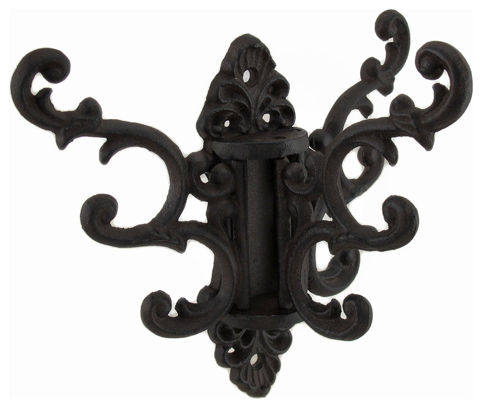 Cast Iron Victorian Style 3 Hook Hat / Coat / Scarf Holder