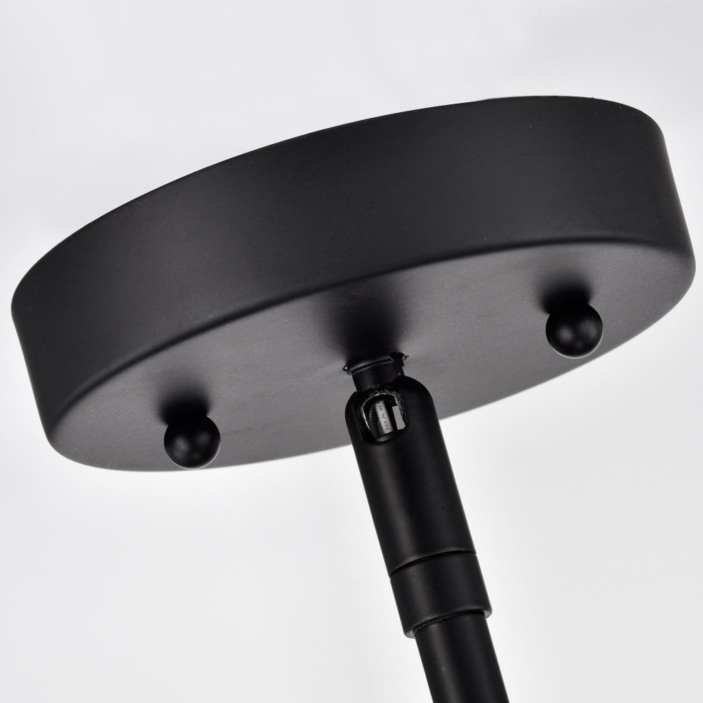 CHLOE Lighting IRONCLAD Industrial 4-Light Textured Black Inverted Pendant