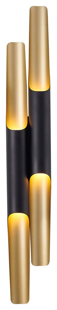 Bethel International Cp05W34B 4-Light Wallsconce, Matte Black