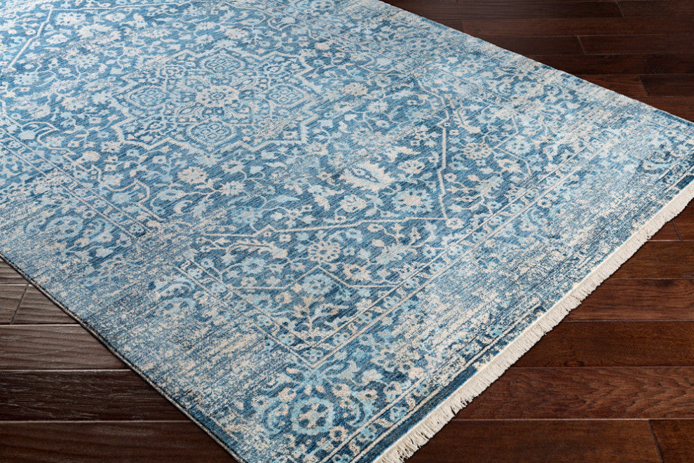 Surya Ephesians EPC-2300 Traditional Area Rug, Sky Blue, 2'7" x 9' Runner