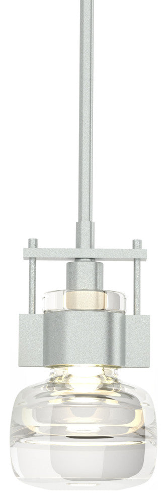 Cuff Large Mini Pendant, Vintage Platinum, Clear Glass