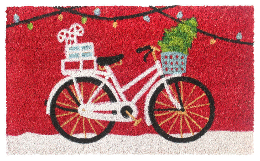 RugSmith Multi Machine Tufted Christmas Cycle Doormat, 18" x 30"