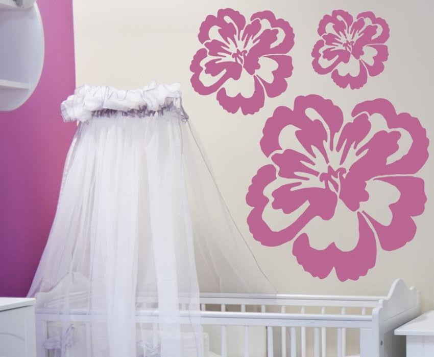 Peony Wall Decal, 14", 18", 22", Mustard