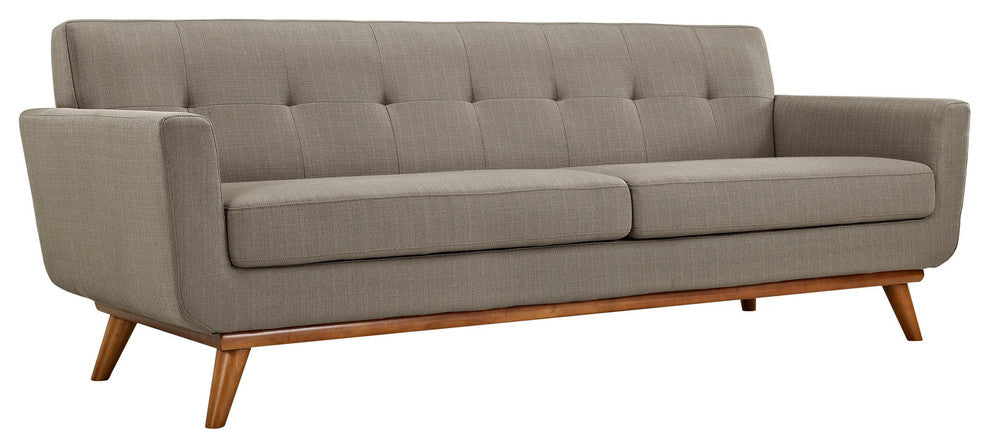 Modern Contemporary Upholstered Sofa, Granite Fabric