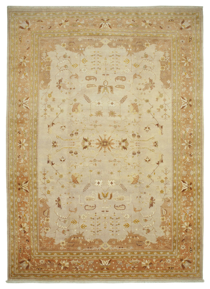 Rug N Carpet - Handmade Oriental 12' 2" x 17' 4" Oversize Oushak Area Rug