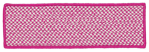 Colonial Mills Stair Tread Outdoor Houndstooth Tweed Magenta Stair Tread