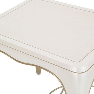 London Place Rectangular End Table - Creamy Pearl
