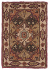 Safavieh Heritage 8' X 10' Hand Tufted Wool Pile Rug in Rust and Ivory