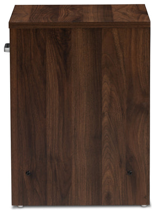 Hansel 1-Drawer Dark Brown and Dark Gray Nightstand