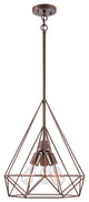 Kenroy 93588VC 3-Light Pendant, Pyramid
